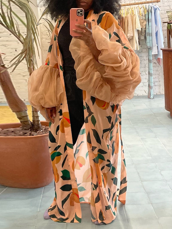Printed Tied Kimono