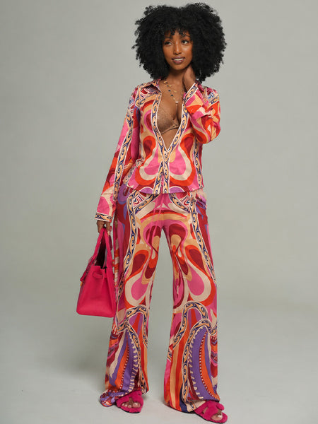 Printed Shirt & Pants Set