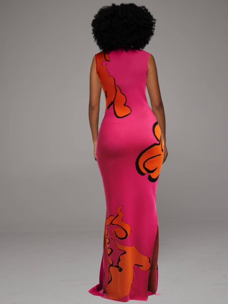 V-Neck Sleeveless Maxi Dress