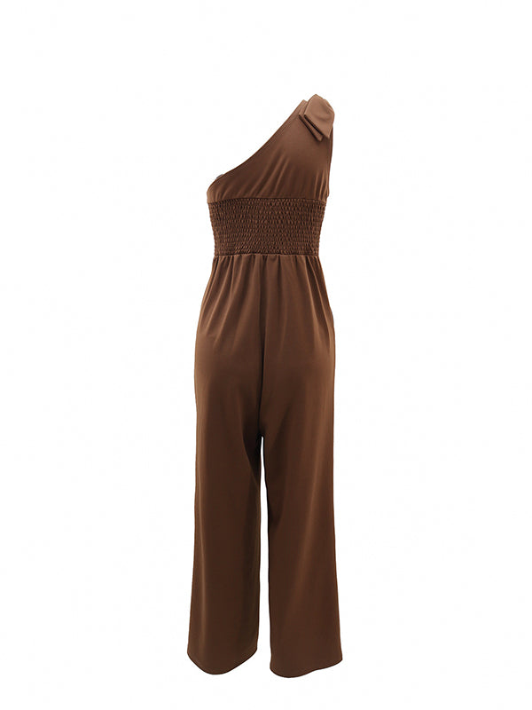 One-Shoulder Bowknot Jumpsuit