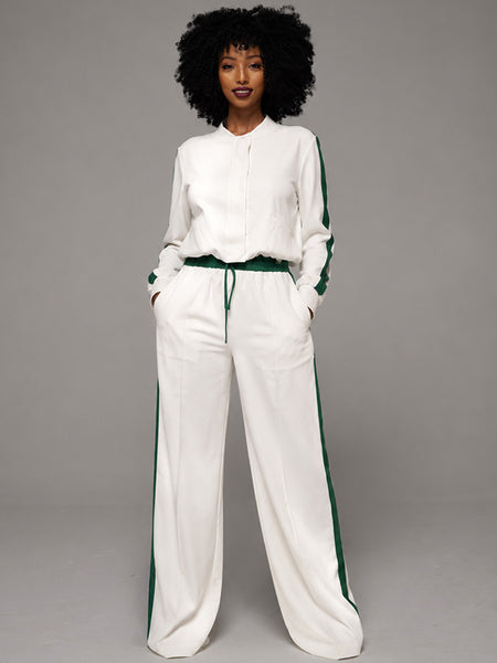 Side-Stripe Jacket & Pants Set
