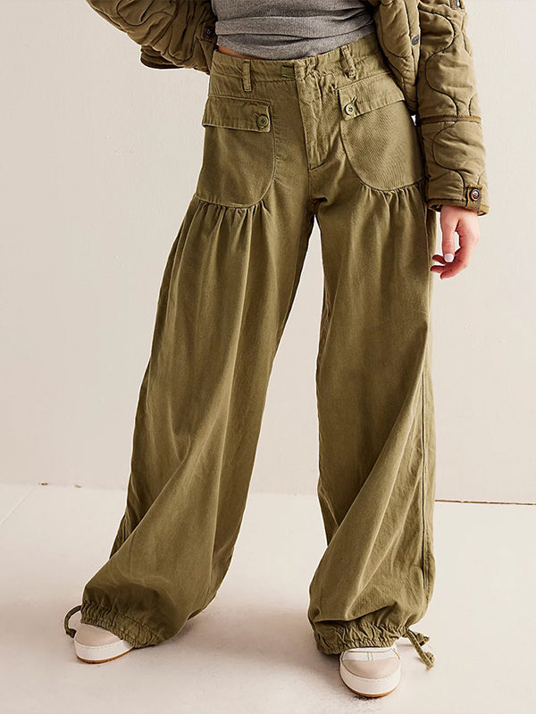 Tied-Cuff Jeans