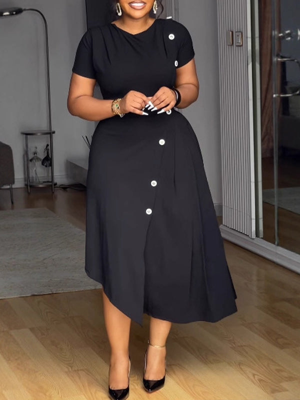 Button Slit Dress