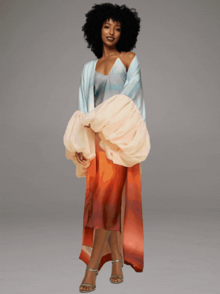 Printed Tied Kimono
