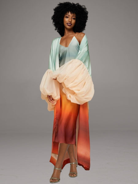 Printed Tied Kimono