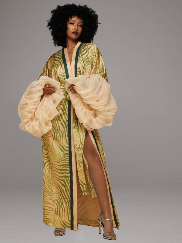 Printed Tied Kimono