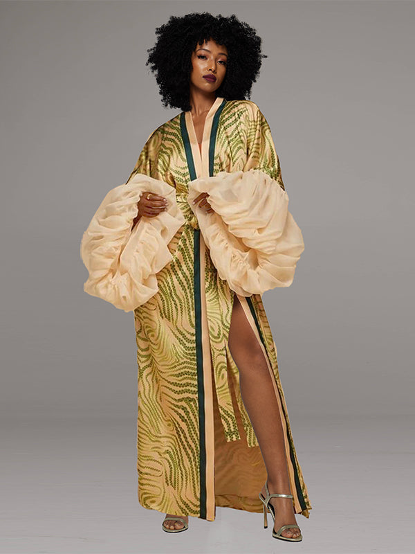 Printed Tied Kimono