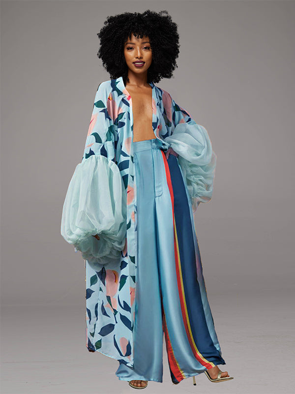 Printed Tied Kimono