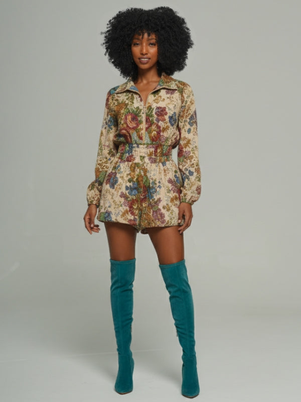 Printed Jacket & Skirt Set