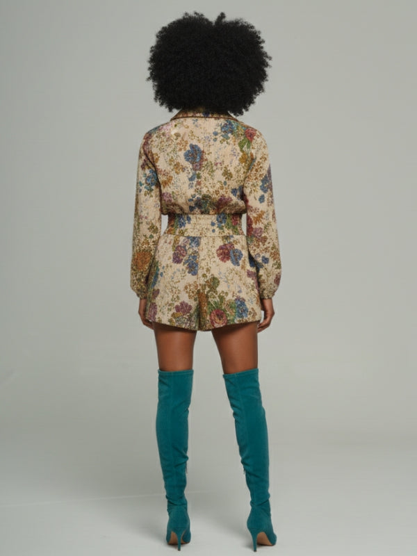 Printed Jacket & Skirt Set