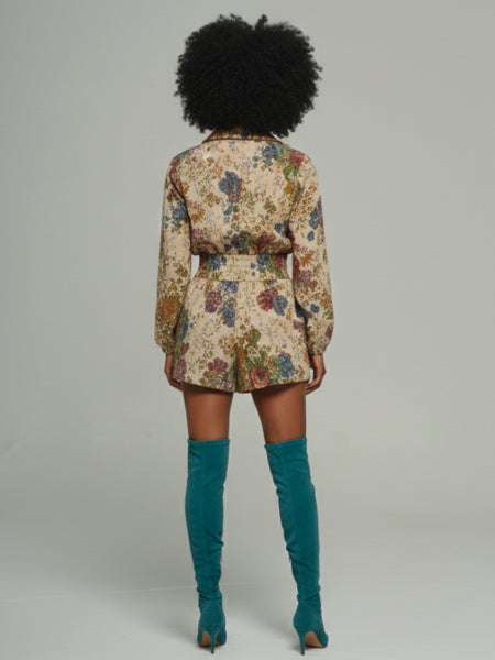 Printed Jacket & Skirt Set