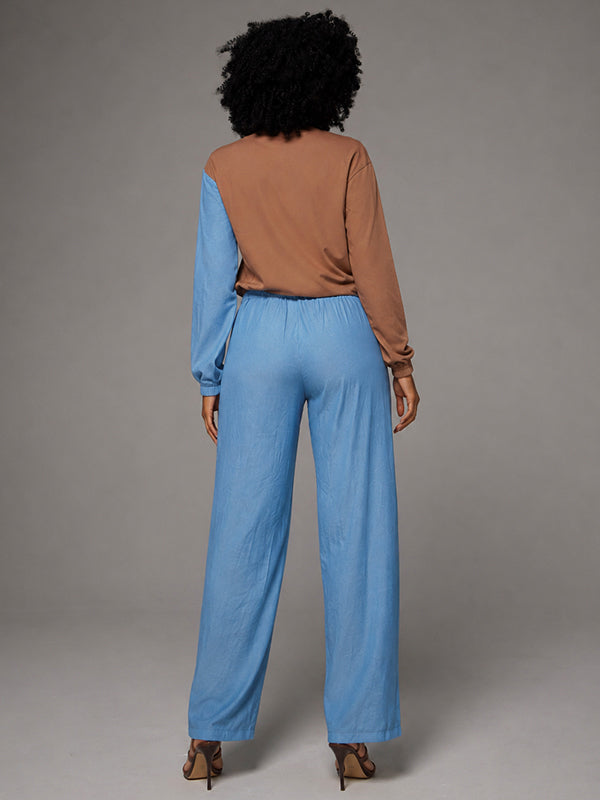 Stripe Combo Sweatshirt & Pants Set