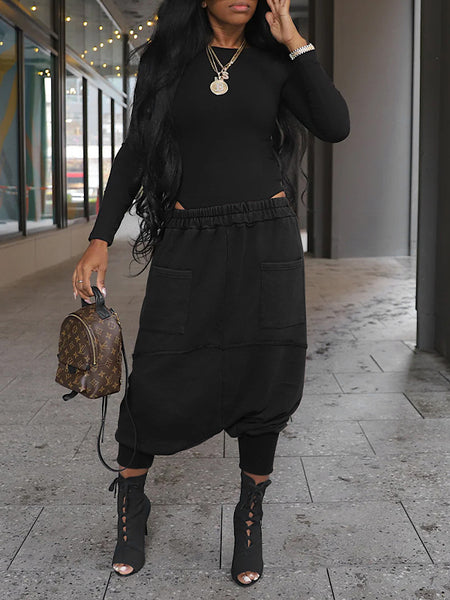 Elastic-Waist Heram Pants
