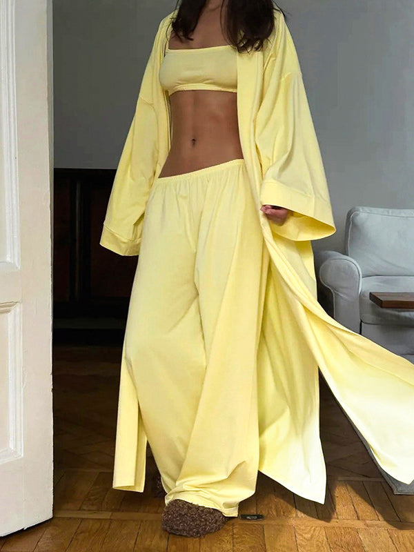 Solid 3PC Pant Set