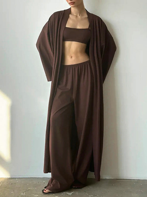 Solid 3PC Pant Set