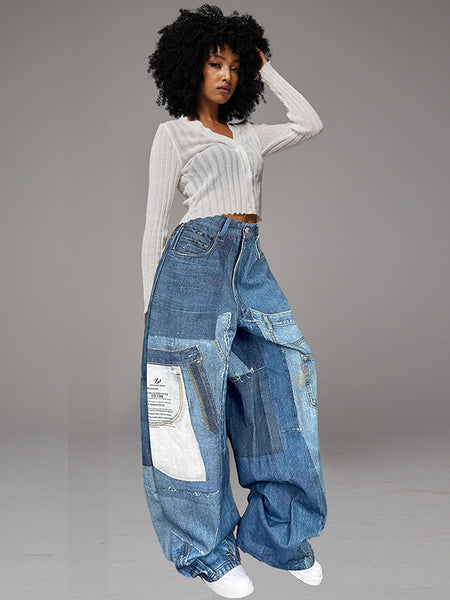 Patch Print Jeans