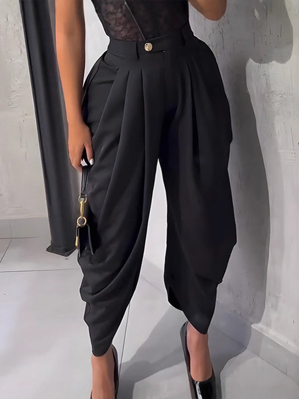 Solid Ruched Pants