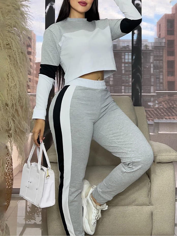Colorblock Top & Pants Set