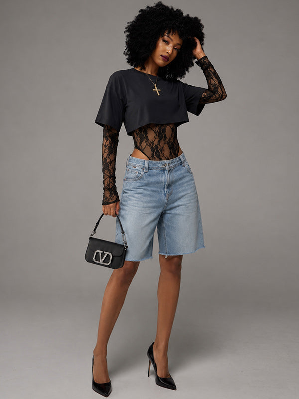 Lace Combo Bodysuit