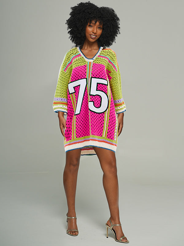 Colorblock Knit Dress