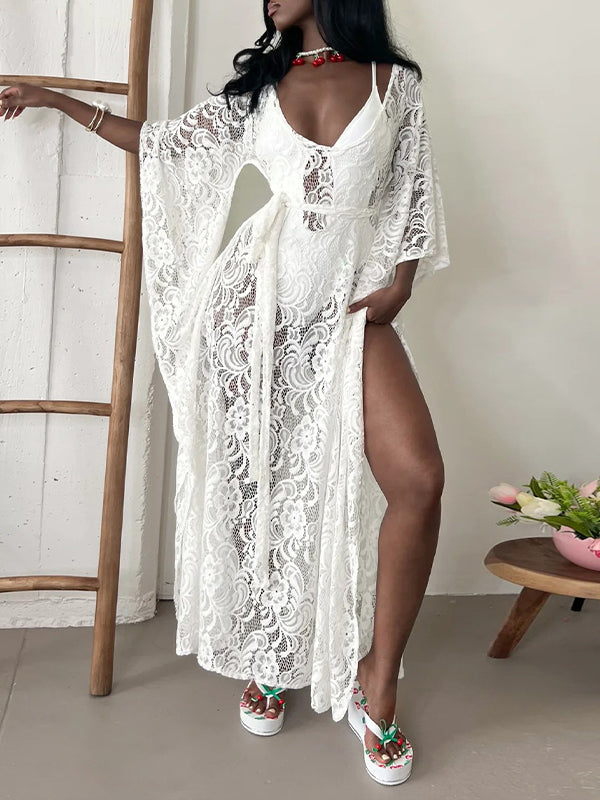 Lace Tied Maxi Dress