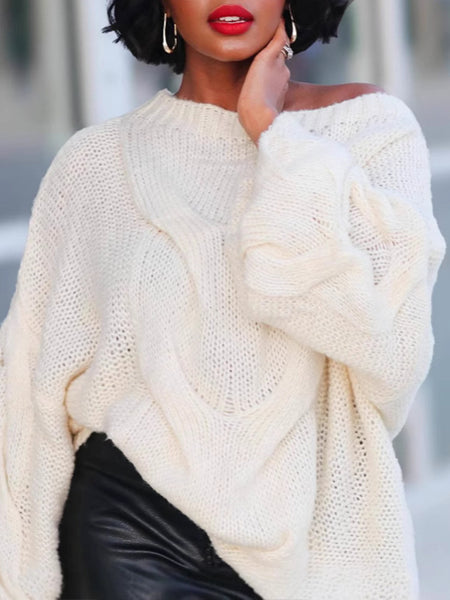 Solid Boat-Neck Sweater