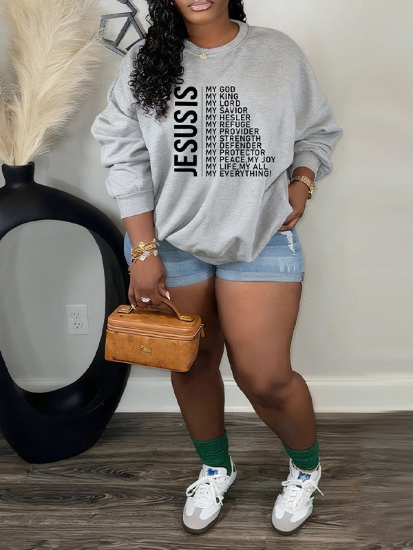 Printed Pullover Sweatshirt