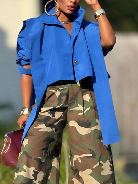 Button-Front Shirt Jacket