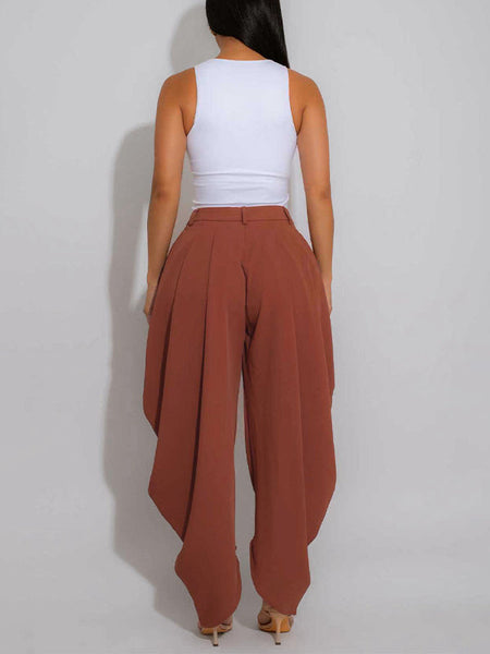 Solid Ruched Pants