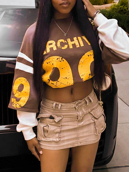 Printed Pullover Sweatshirt