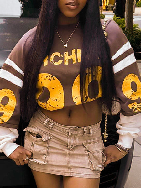 Printed Pullover Sweatshirt