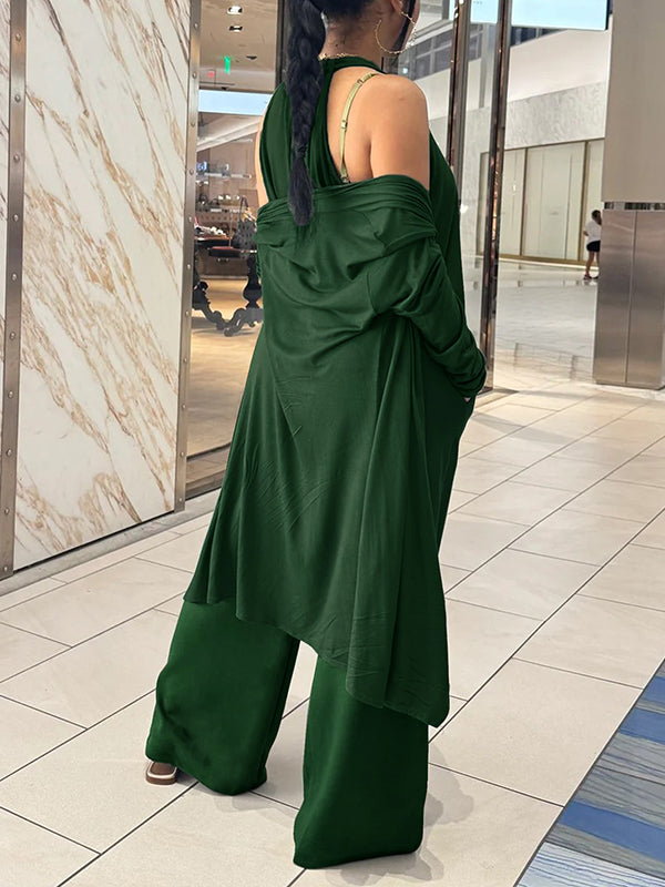 Cowl-Neck Three-Piece Set