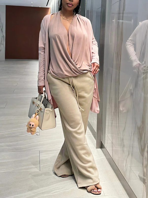Cowl-Neck Three-Piece Set