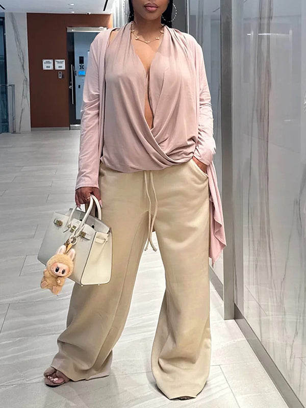 Cowl-Neck Three-Piece Set