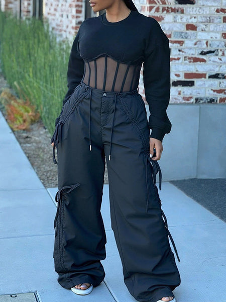 Drawstring Cargo Pants