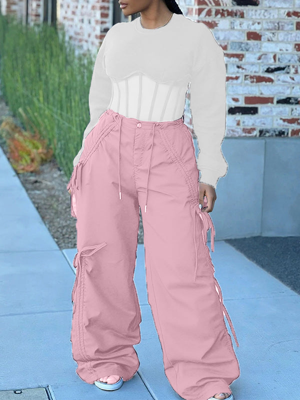 Drawstring Cargo Pants