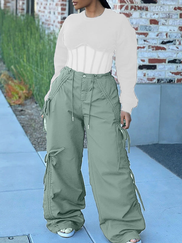 Drawstring Cargo Pants
