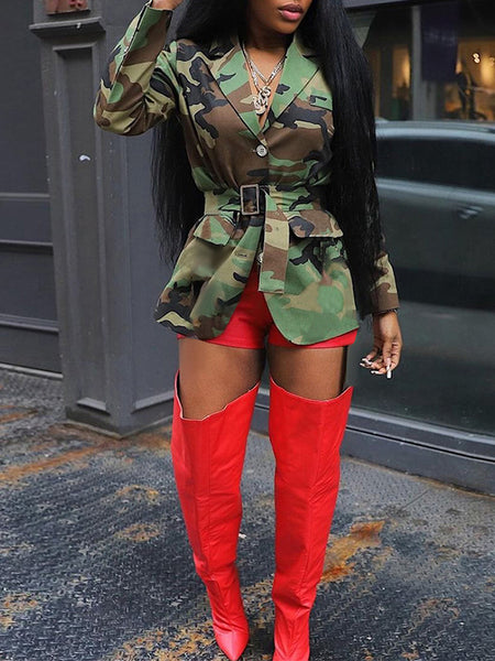 Camo Belted Jacket