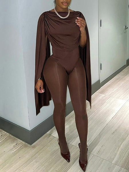 Solid Draped Jumpsuit