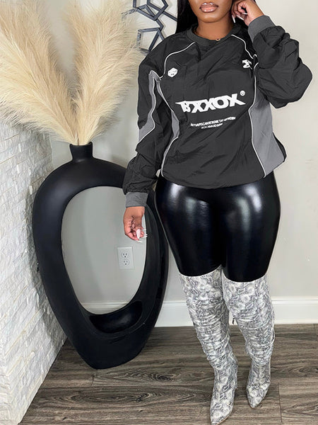 Printed Colorblock Sporty Top