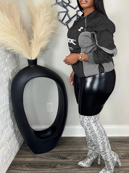 Printed Colorblock Sporty Top