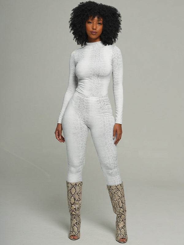 Snake-Print Pants Set