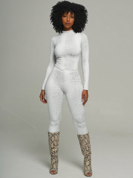 Snake-Print Pants Set
