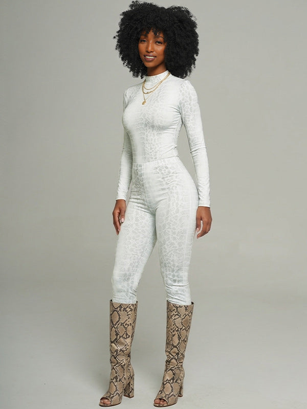Snake-Print Pants Set