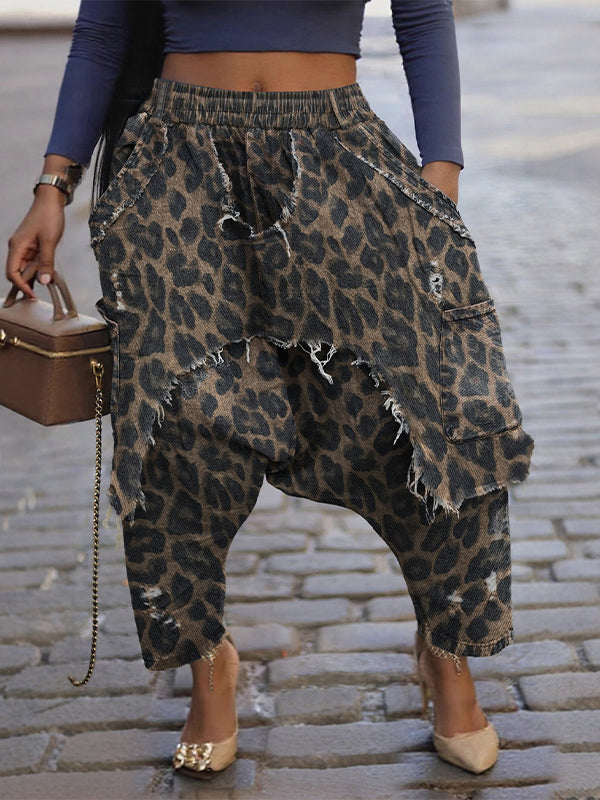 Leopard Harem Pants