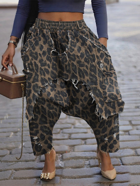 Leopard Harem Pants