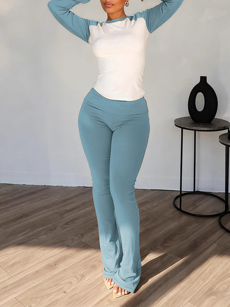 Two-Tone Top & Pants Set