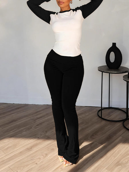 Two-Tone Top & Pants Set