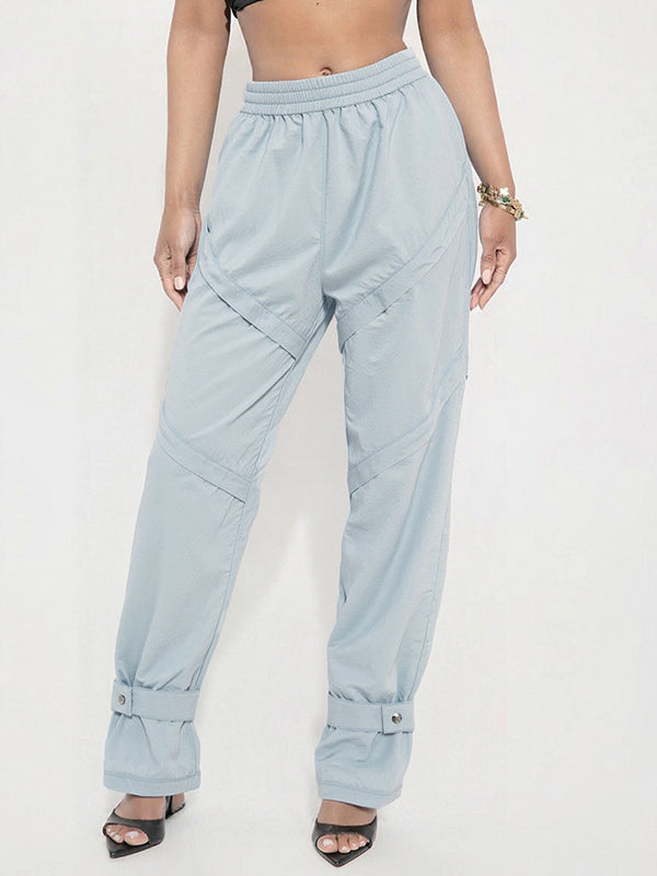 Tied-Cuff Zip Pants