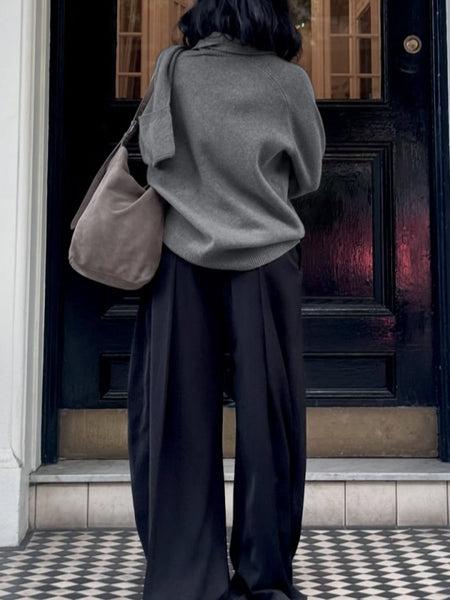 Solid Draped Sweater